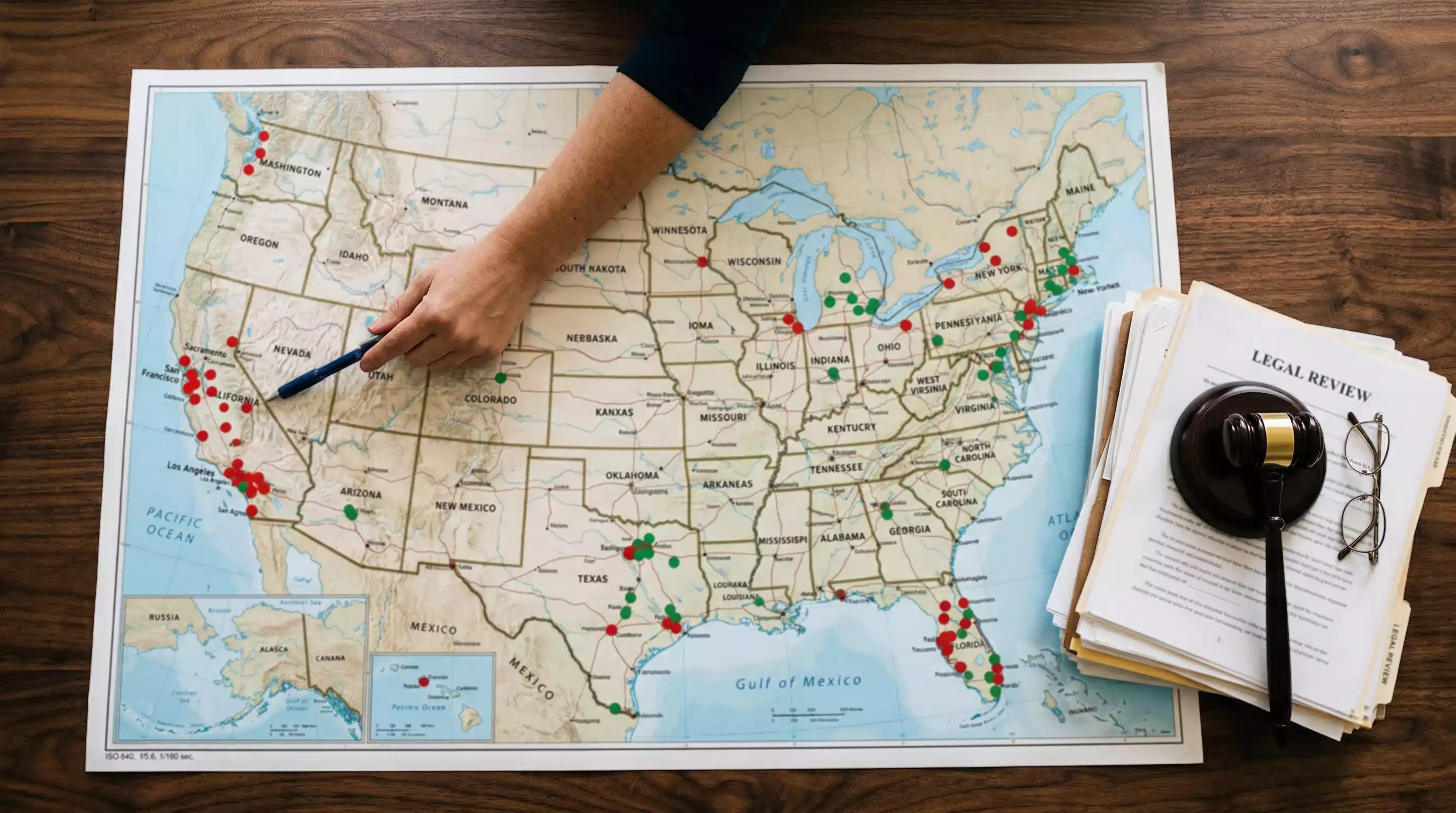 US map highlighting states with sweepstakes casino bans and pending legislation